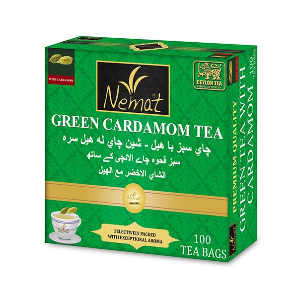 NEMAT CARDAMOM GREEN TEA 24X100 TB