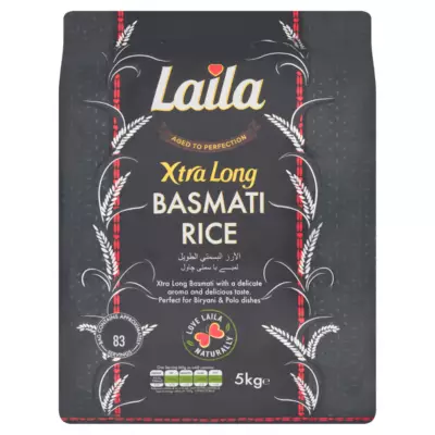 Laila Extra Long Grain Rice 5kg &pound;9.99pm