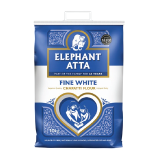 Elephant Atta Fine White Flour  (chapatti Flour) 10kg Pm-&pound;7.99