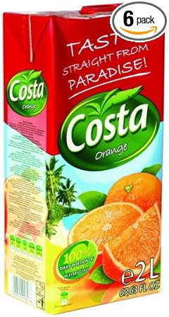 COSTA ORANGE DRINK 6X2LTR
