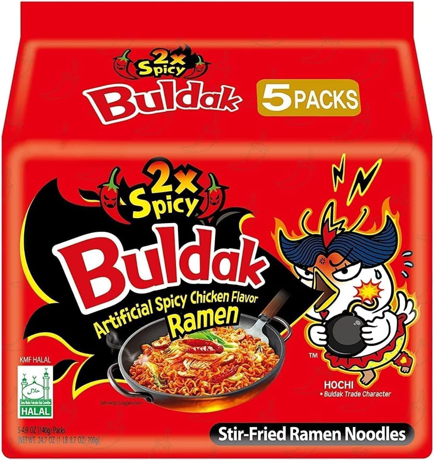 Buldak 2x Spicy Multi Pack 5x140g (unit)