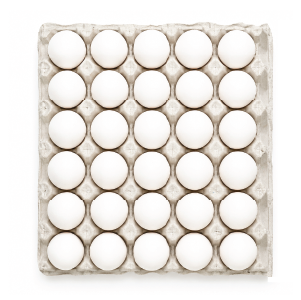 30 Medium White Prepacked  Eggs (8 Trays)