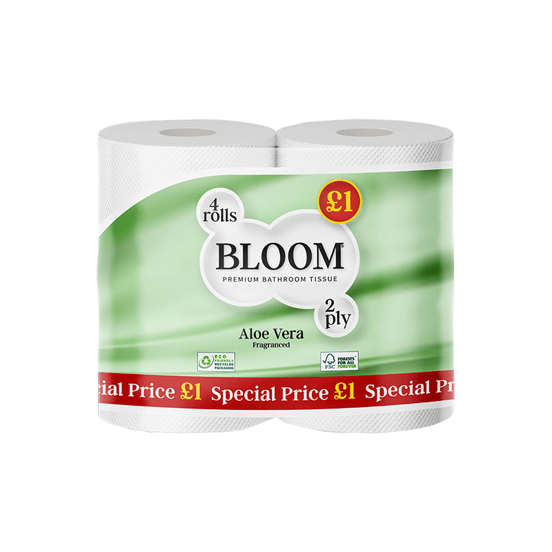 Bloom 2 Ply Aloe (pm £1) 2 Ply 4x10