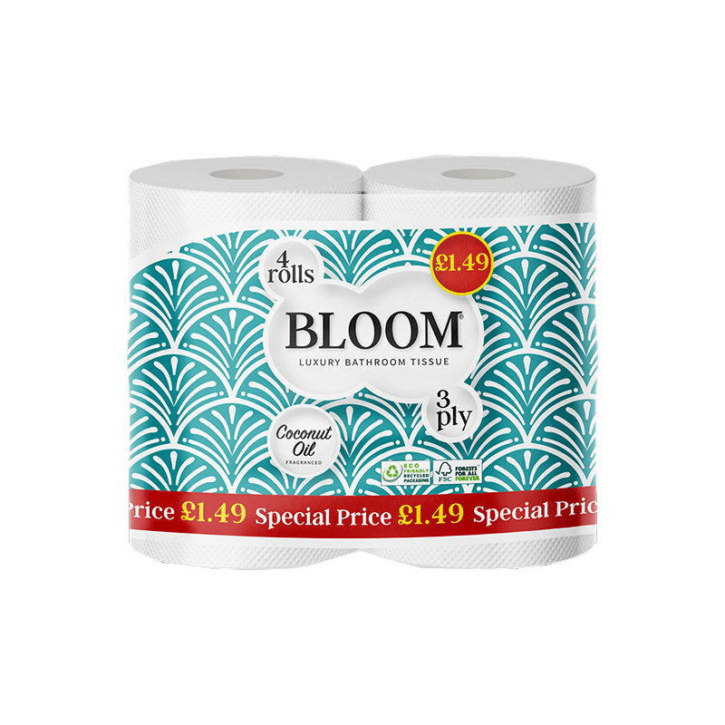Bloom 3 Ply Coconut Oil 4x10