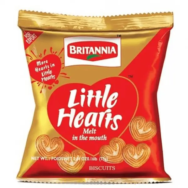 Britannia Little Hearts 10x75gm Pm 0.65p
