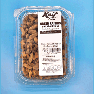 Kaif Long Green (shandalkhani) Raisins 330gm