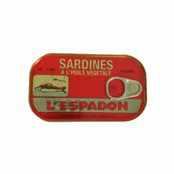 Lespadon Sardines In Veg 125g (unit)