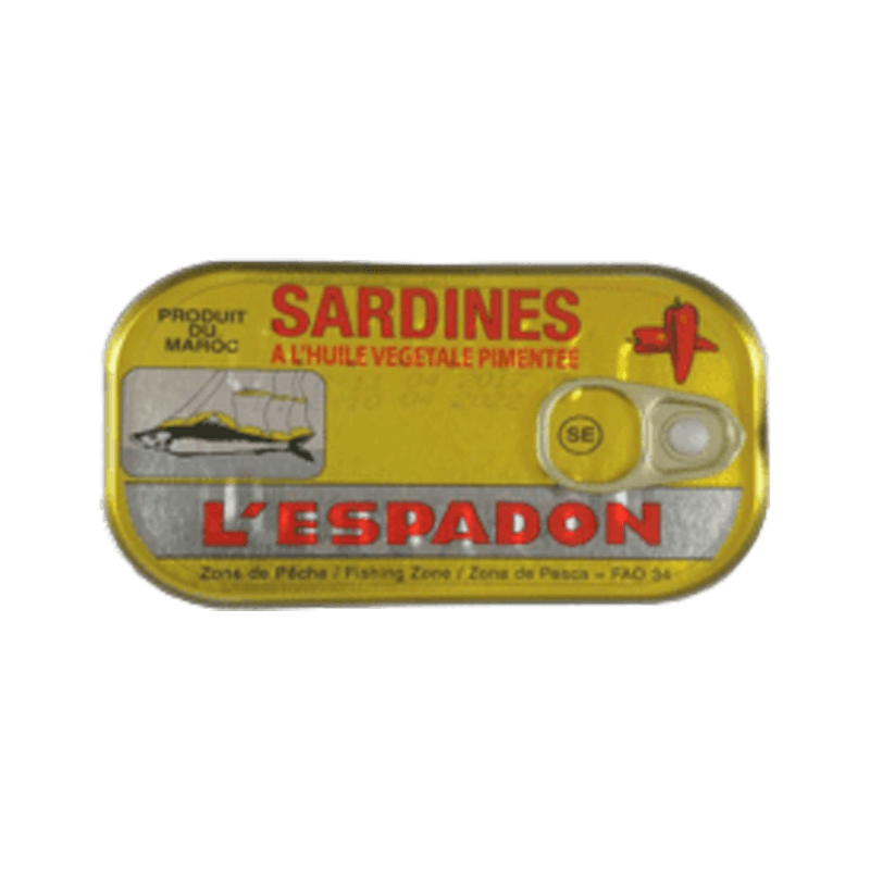 Lespadon Sardines Spiced 125g (unit)