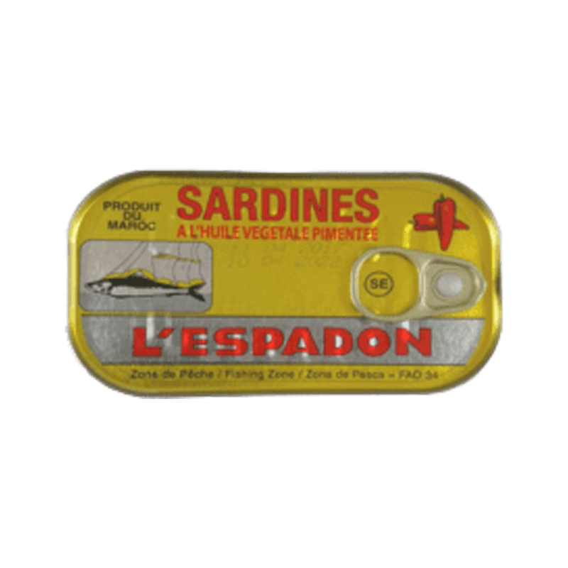 LESPADON SARDINES SPICED 125G (UNIT)