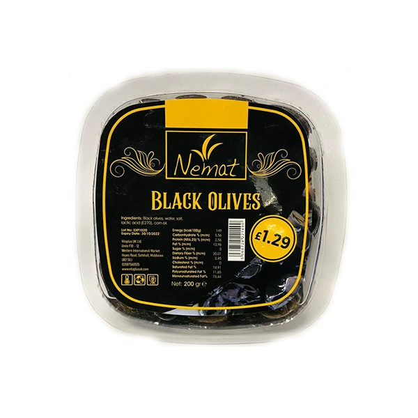 Nemat Black Olives 200g (unit)