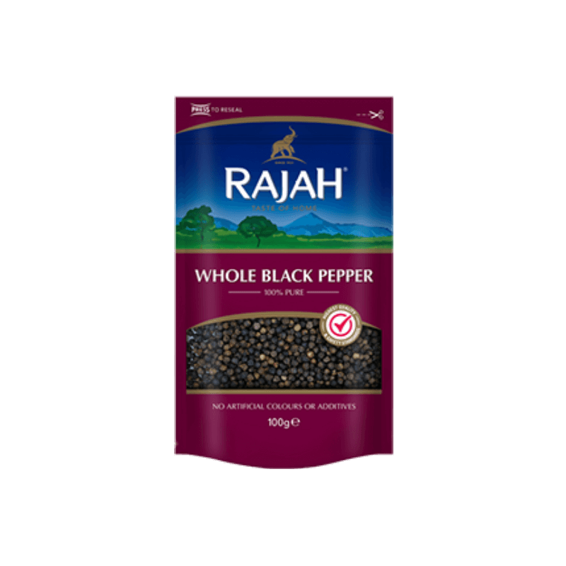 Rajah Whole Black Pepper 10x100g