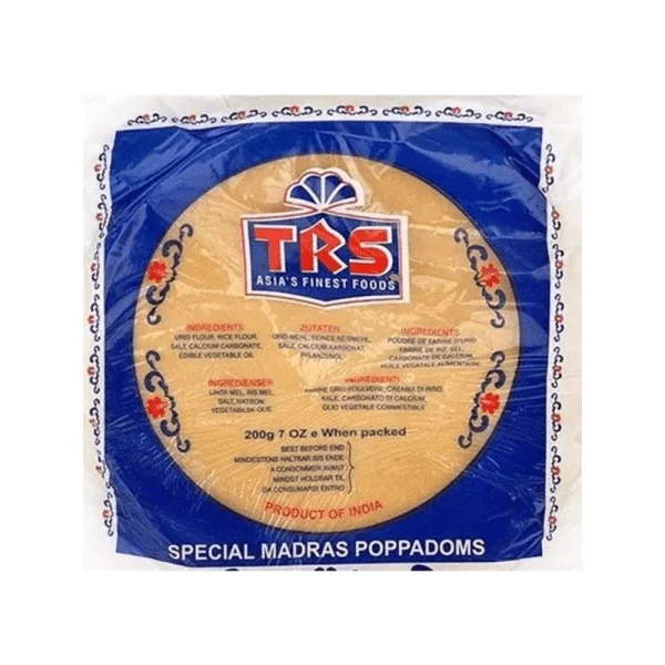 Trs Madras Papads Plain 200g (unit) (s4)