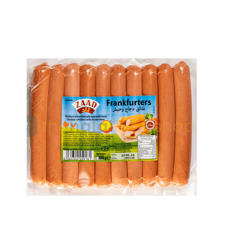 Zaad Chicken Frankfurters 400gm