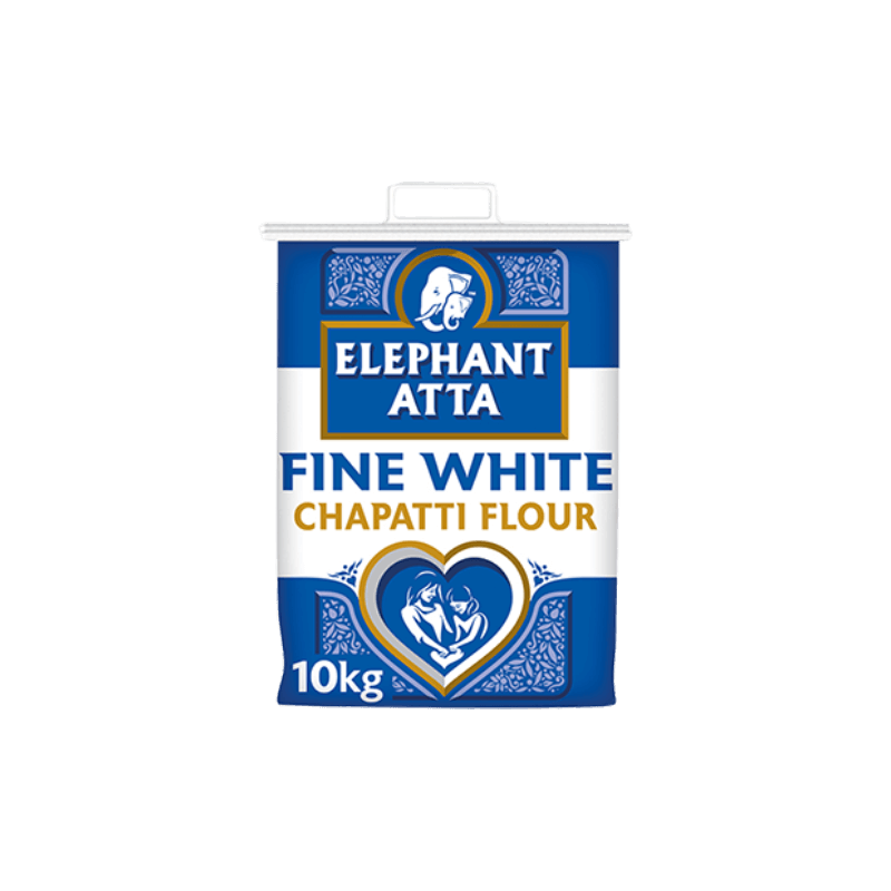 ELEPHANT ATTA  FINE WHITE CHAPATTI FLOUR  10KG