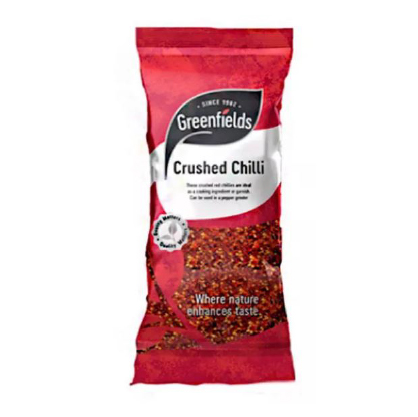 Green Fields Crushed Chillies 12x75g (disc)