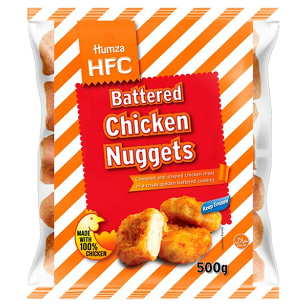 Humza Hfc Batte Chicken Nugget 500g Unit