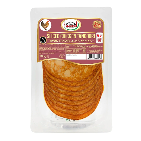 ISTANBUL SLICED CHICKEN BREAST TANDOORI 130G