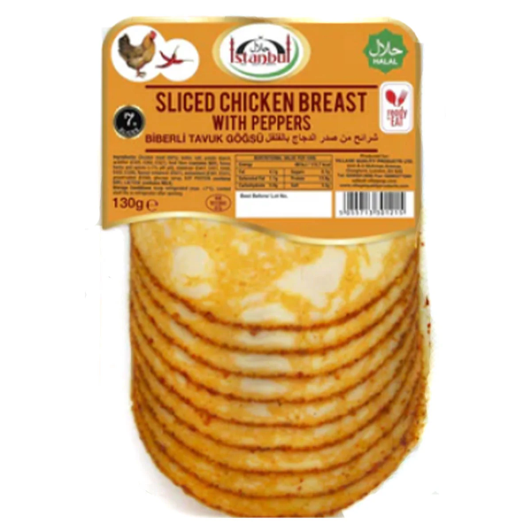 Istanbul Sliced Chicken Breast With Peppers 130g