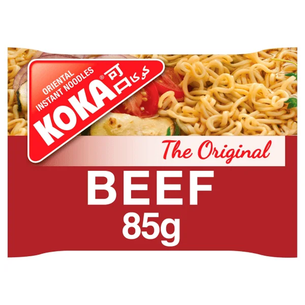 Koka Beef Flavour Instant Noodles 30x85g (disc)