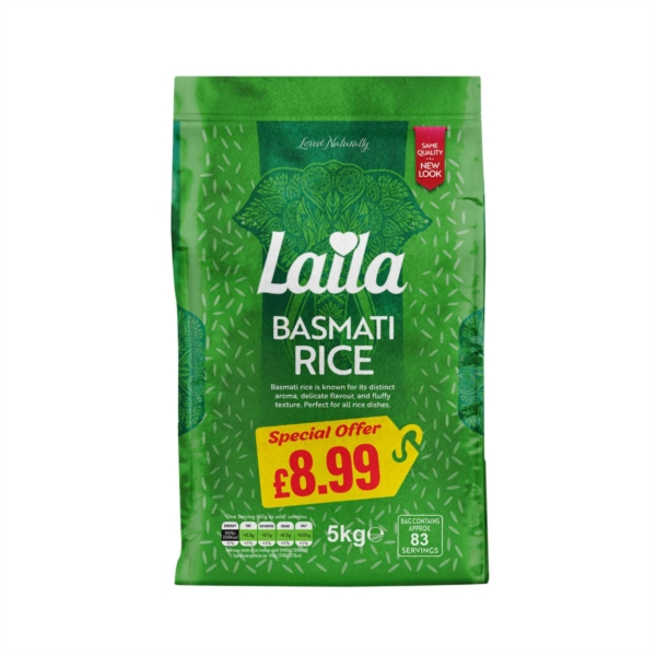 Laila Basmati 5kg Pm £8.99